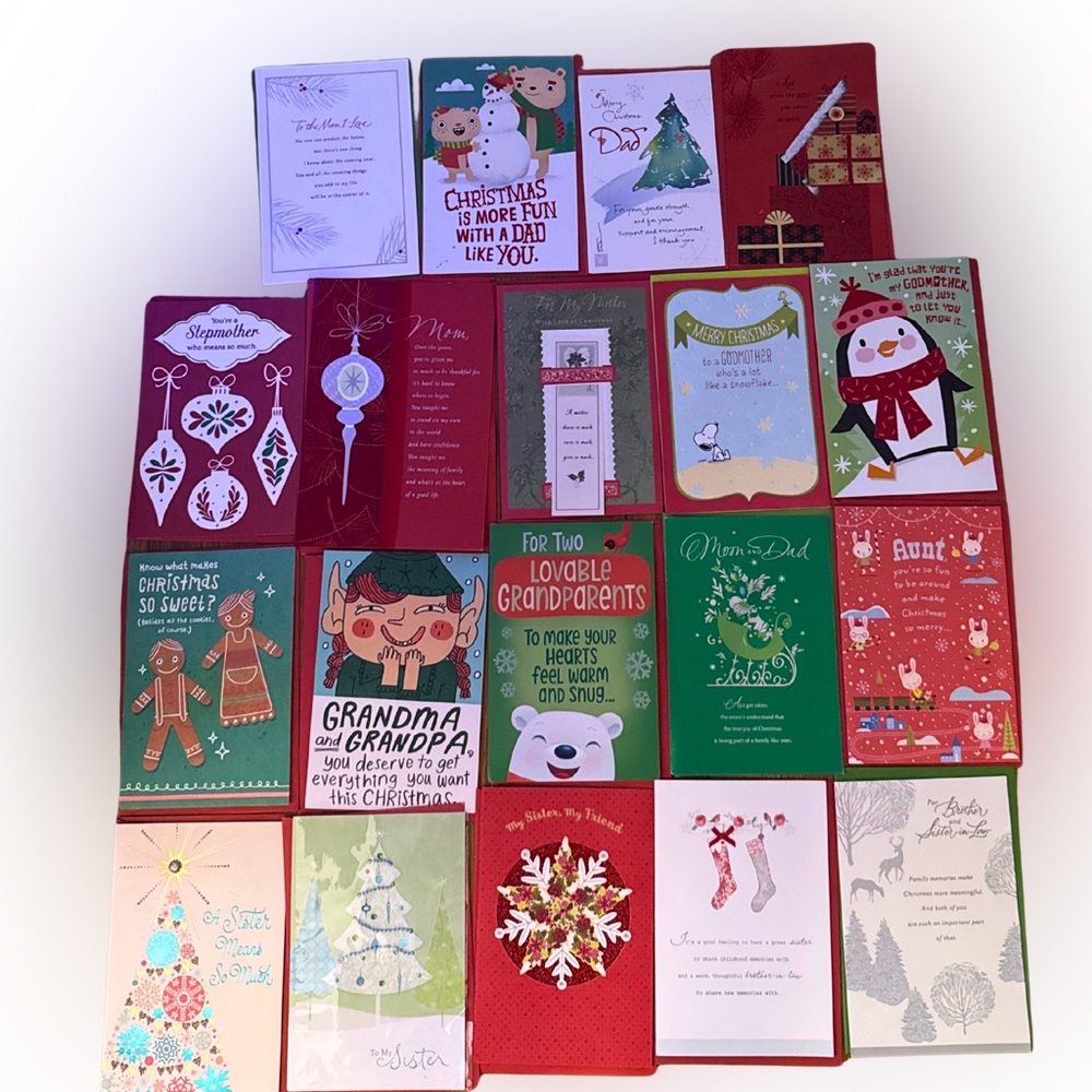 Hallmark Christmas Cards - Lot of 19 Christmas Cards